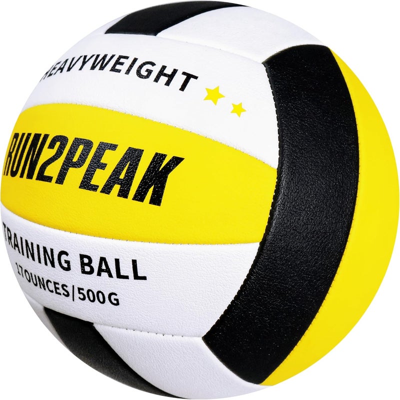 RUN2PEAK Heavy Weight Volleyball Ball Official Size 5 Setter Training Volleyballs PU Practice Volley Balls for Indoor Rebounder Equipment Setters Weighted Volleyball Setting Trainer - Image 2